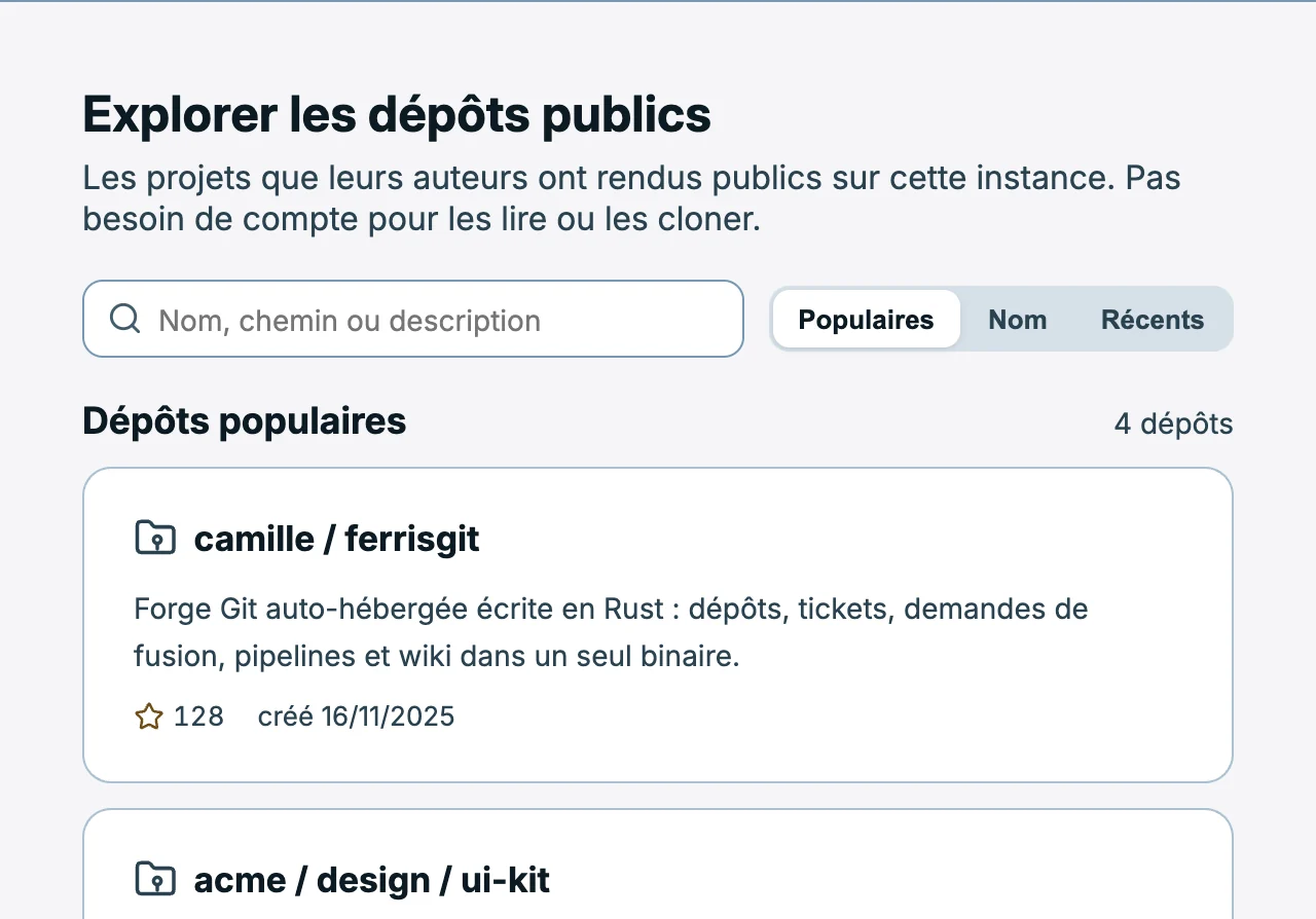 FerrisGit: the catalogue of public repositories, readable without an account